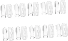 10 Sets Silicone Finger Toothbrush for Safe Oral Care Includes Storage Cases Soft Material for Teething Relief and Gum Massage for Boy Girl and Pets