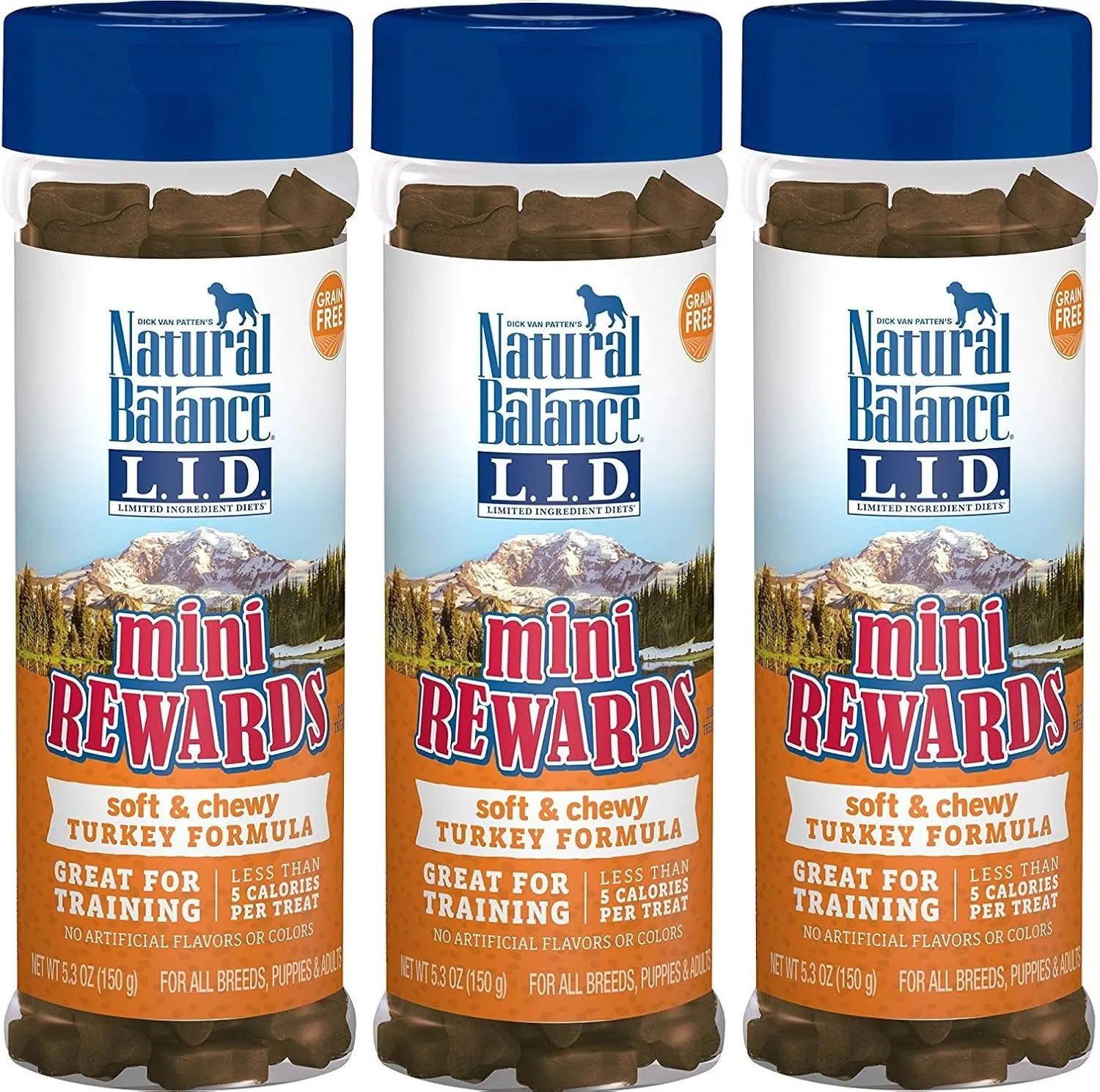 3-Pack Turkey Limited Ingredient Diets Mini Rewards Soft and Chewy Dog Treats, 5.3-Ounces Each