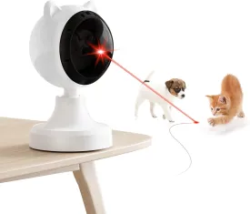 AAA AMUSANG Interactive Cat Toys for Indoor Cats, Cat Laser Toy Automatic for Bored Cats, Dual Mode, Auto On/Off, Adjustable Ranges, Type-C Rechargeable