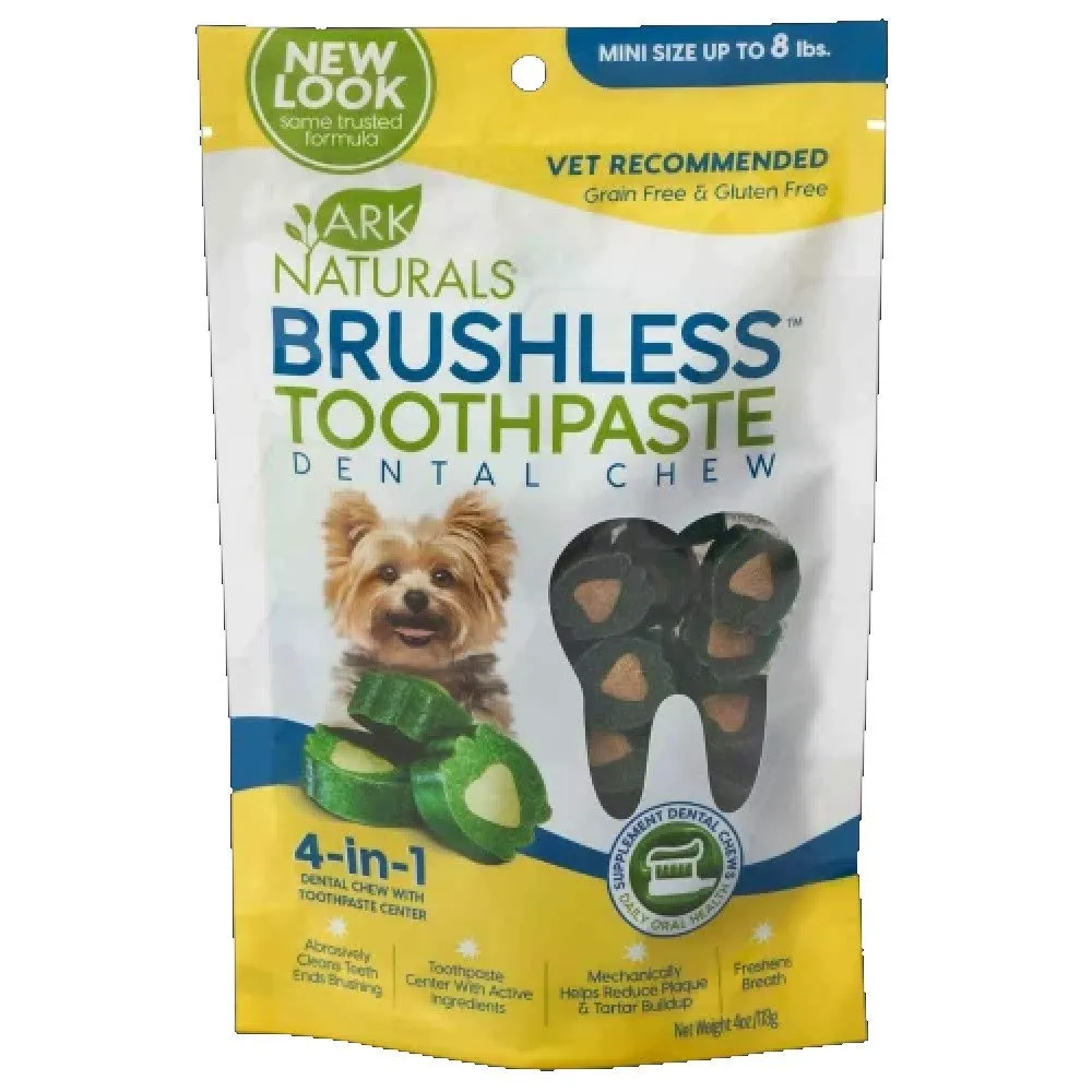 Ark Naturals Brushless Toothpaste Chews, Mini, 4 Ounce