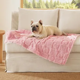 Bedsure Dog Blanket for Medium Dogs Washable - Fluffy Fuzzy Puppy Cat Blanket with Premium 300GSM Coral Fleece Soft for Pet Kitten Doggy, Pink, 30x40IN