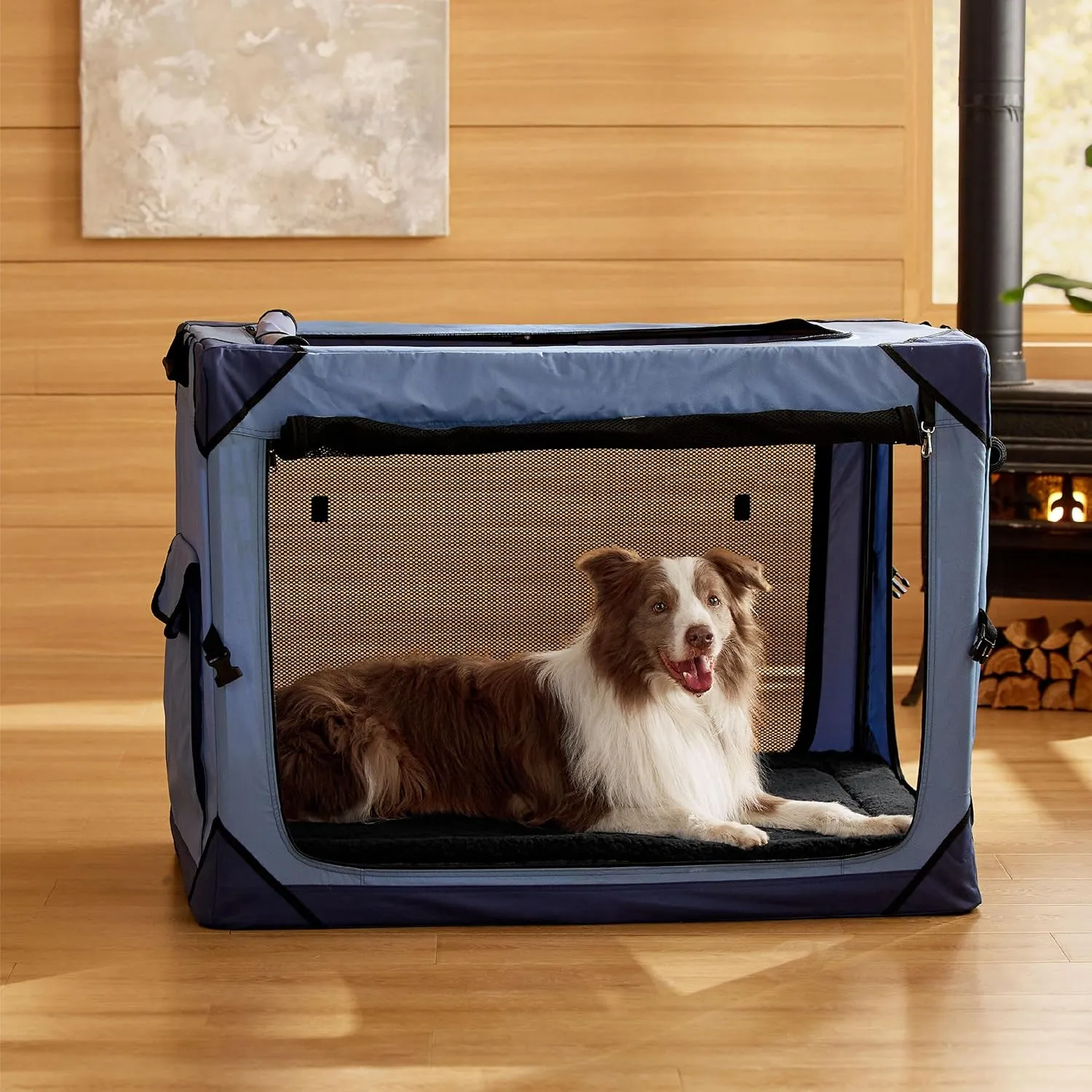 Bedsure Washable Dog Crate Bed for Large Dogs, Reversible Foam Floor Pet Mat, Versatile Lightweight Pet Crate Pad for Cages