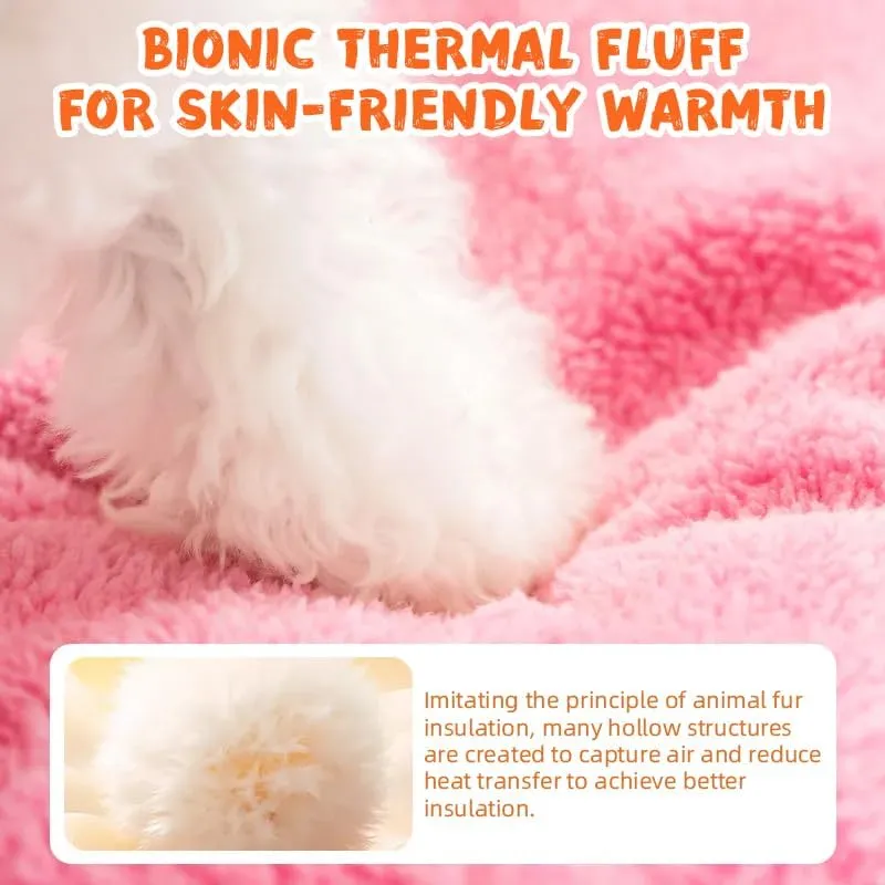 Calming Dog Cat Bed, Anti-Anxiety Donut Warming Cozy Soft Round Bed, Machine Washable, Fluffy Faux Fur Plush Cushion Bed for Small Medium Dogs and Cats 25.6"