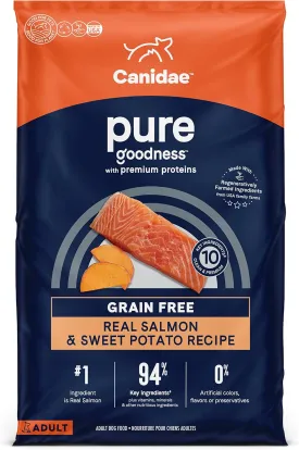 Canidae Pure Limited Ingredient Premium Adult Dry Dog Food, Real Salmon & Sweet Potato Recipe, 12 lbs, Grain Free