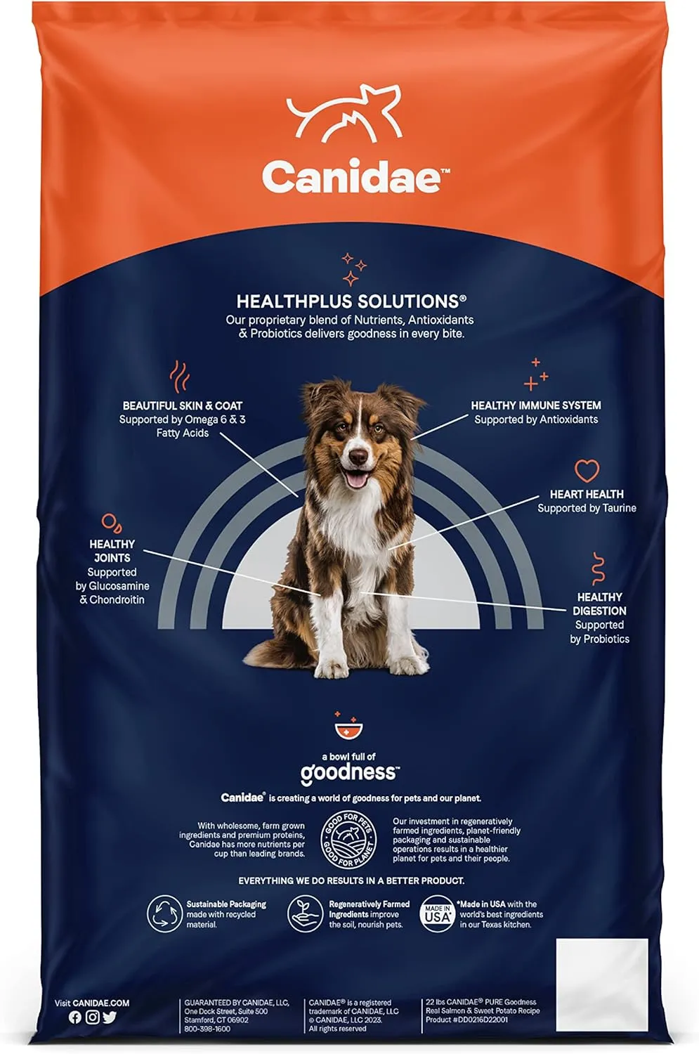 Canidae Pure Limited Ingredient Premium Adult Dry Dog Food, Real Salmon & Sweet Potato Recipe, 12 lbs, Grain Free