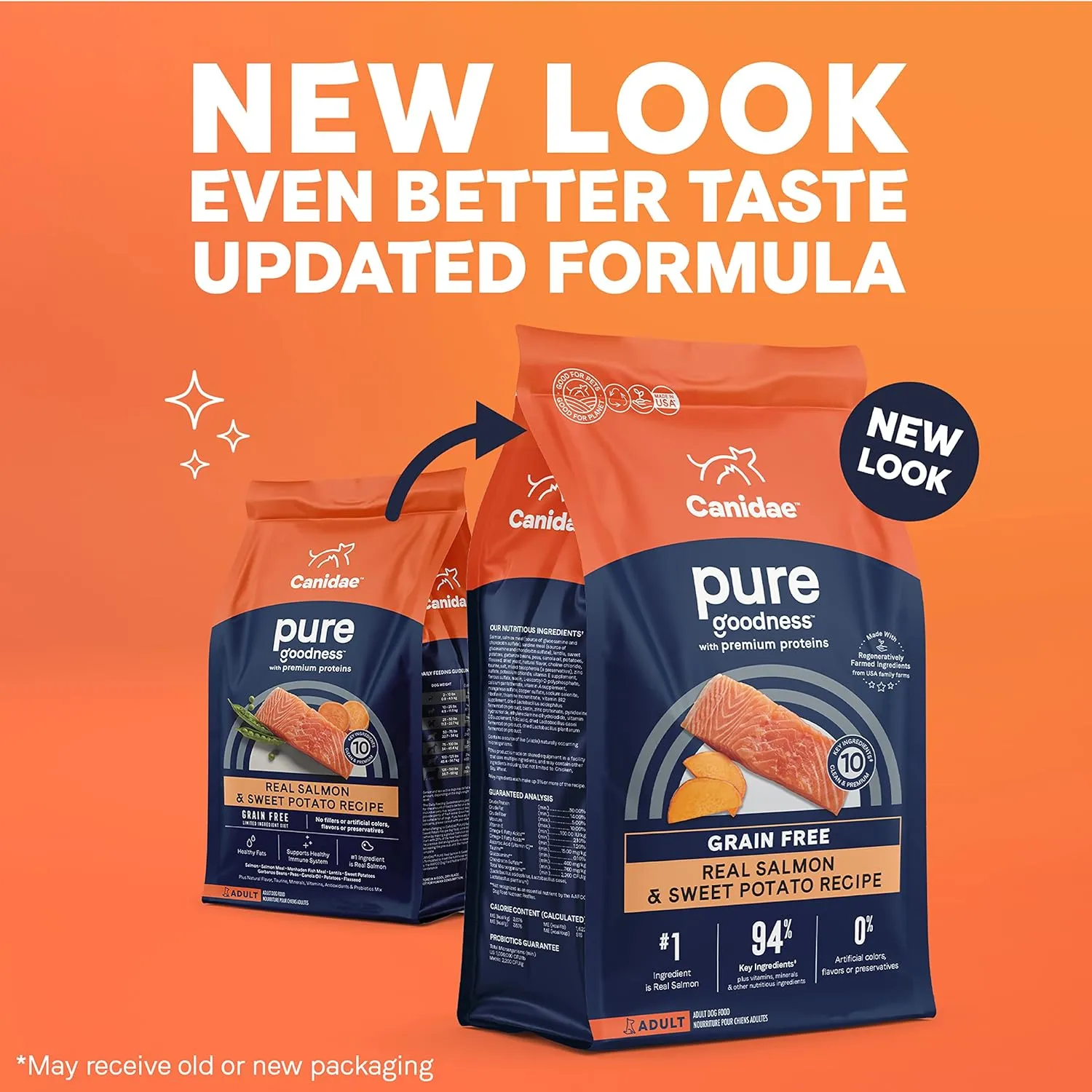 Canidae Pure Limited Ingredient Premium Adult Dry Dog Food, Real Salmon & Sweet Potato Recipe, 12 lbs, Grain Free