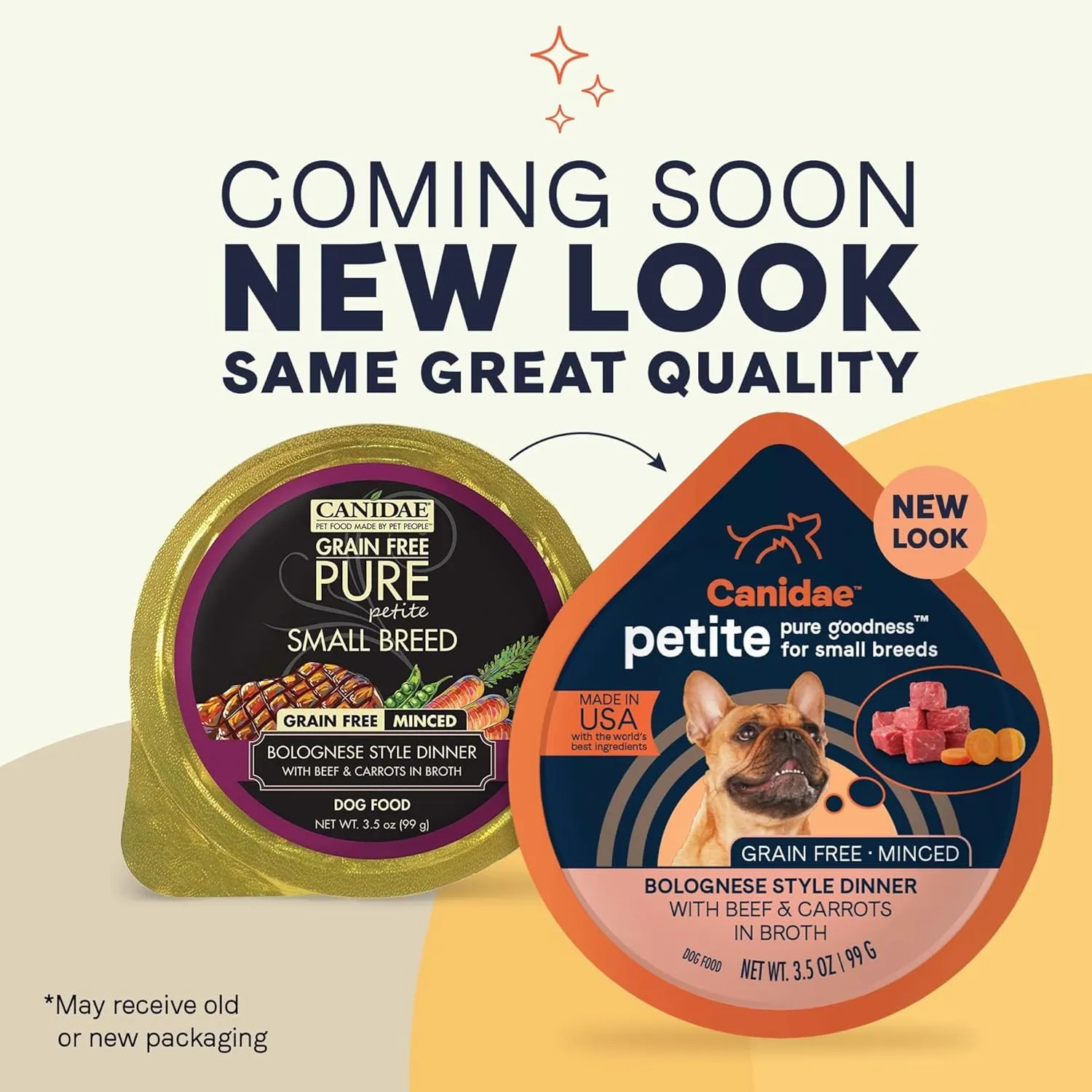 Canidae Pure Petite Premium Wet Dog Food for Small Breeds, Minced with Beef & Carrots, 3.5 oz, (Case of 12) Grain Free