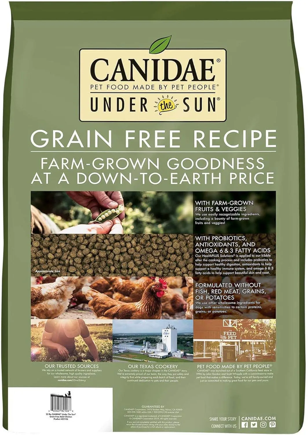 Canidae Under the Sun Premium Dry Dog Food For Puppies, Adults and Senior Dogs, Chicken Recipe, 40 Pounds, Grain Free