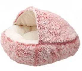 Cat Beds for Indoor Cats Cave&Calming Dog Beds, Non-Slip Washable Round Donut Cat Bed, Cozy Pet Beds for Small Dogs, Medium and Large Dogs,Anti-Anxiety to Change Sleep 20 inch, Bean Mush