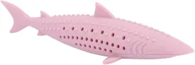 Cat Toothbrush Catnip Toy, Silicone Easy to Clean Soft Durable Cat Toy Bite Resistant Fish Shape for Teeth Cleaning for Home(Pink)