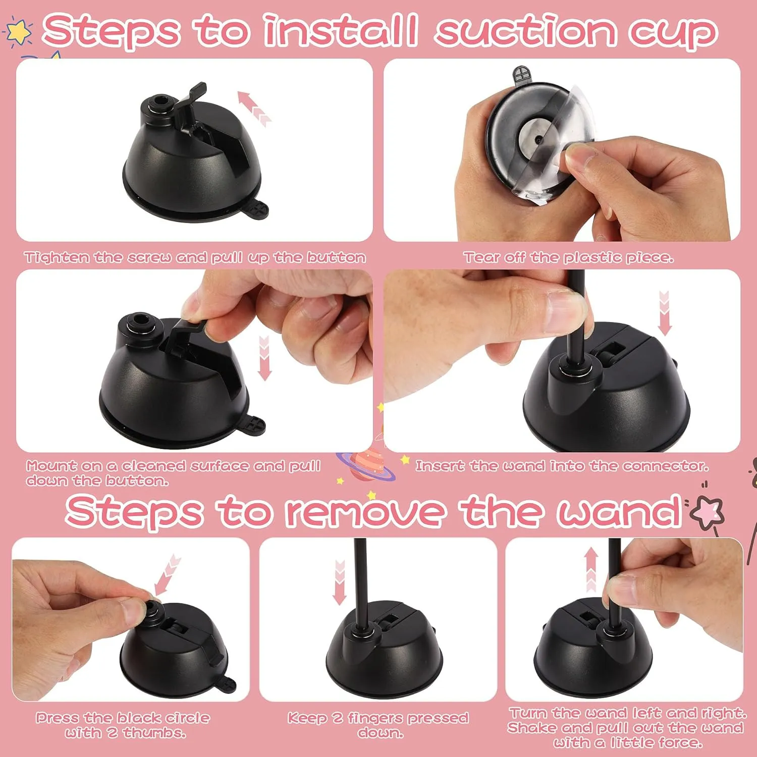 Cat Wand Toys with Suction Cup,Interactive Bird Simulation Cat Toy Set,Include 1 Replacement Birds and 5 Feather Toys with Bells