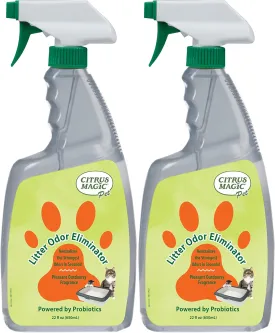 Citrus Magic Pet Probiotic Litter Odor Eliminator, Outdoor Fresh, 22-Fluid Ounce, Pack of 2