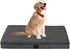 DaysU Large Dog Bed for Large Dogs, Orthopedic Dog Beds with Removable Washable Cover, Egg Crate Foam Pet Bed Mat, Dark Grey, Suitable for Dogs Up to 65 Ibs, 36x27x3in