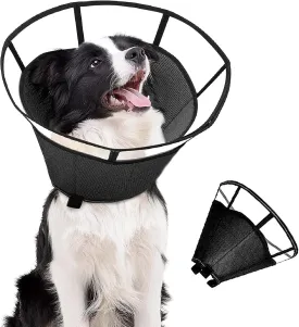 Dog Cone Collar for Dogs After SurgerySoft Dog Recovery Collar Anti-Lick Protective Wound Safety ConeDepth Adjustable Dogs Elizabethan Pet Neck Collar Cone for Large Medium Small Cats - ML