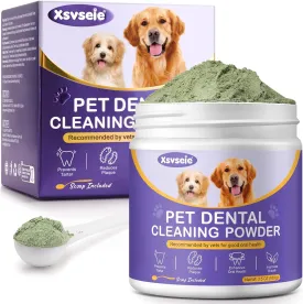Dog Dental Powder, Dog Breath Freshener, Dog Teeth Cleaning Powder, Dog Dental Care, Plaque & Bad Breath Off Powder Dog, Teeth Cleaning Made Easy Eliminate, Formulated for Small, Medium, Large Dogs