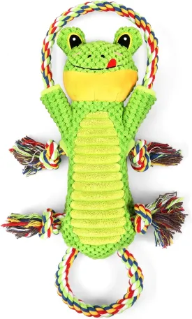 Dog Toys Plush Pet Toy with Crinkle Paper and Ropes, Puppy Toys Interactive Dog Chew Toy for Small, Medium, and Large Dogs