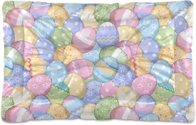 Easter Eggs Dog Bed Cat BES Soft Washable Pet Crate Mat Non Slip Comfortable Dog Kennel Crate Mat for Medium Large Small Dogs Cats, 24 x 36 Inch