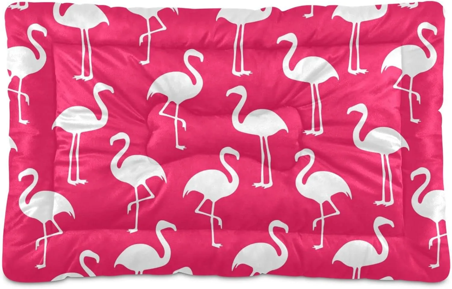 Emelivor Flamingo Dog Cat Bed Washable Crate Pet Bed Anti-Slip Comfortable Durable Dog Crate Bed for Indoor Small Medium Large Dogs Cats, 18 x 24 Inch