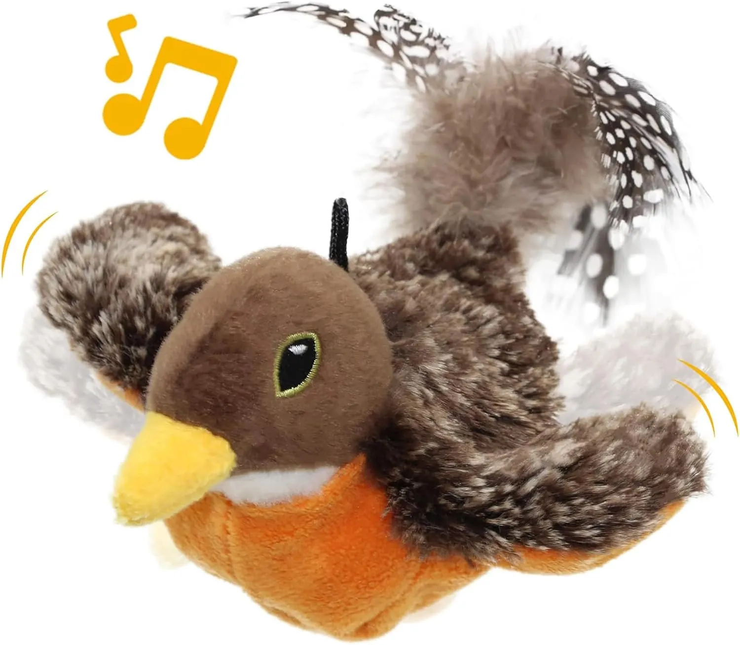 Flapping Bird Cat Toy, Motion Activated with Catnip, 3 Modes & USB Rechargeable, Machine Washable Interactive Toy for Indoor Cats