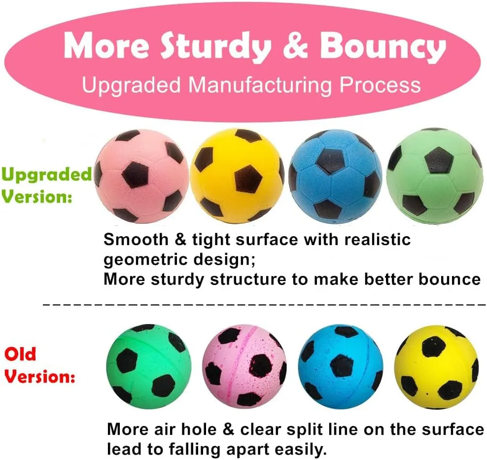 Foam Soccer Balls Cat Toys - Pack of 12