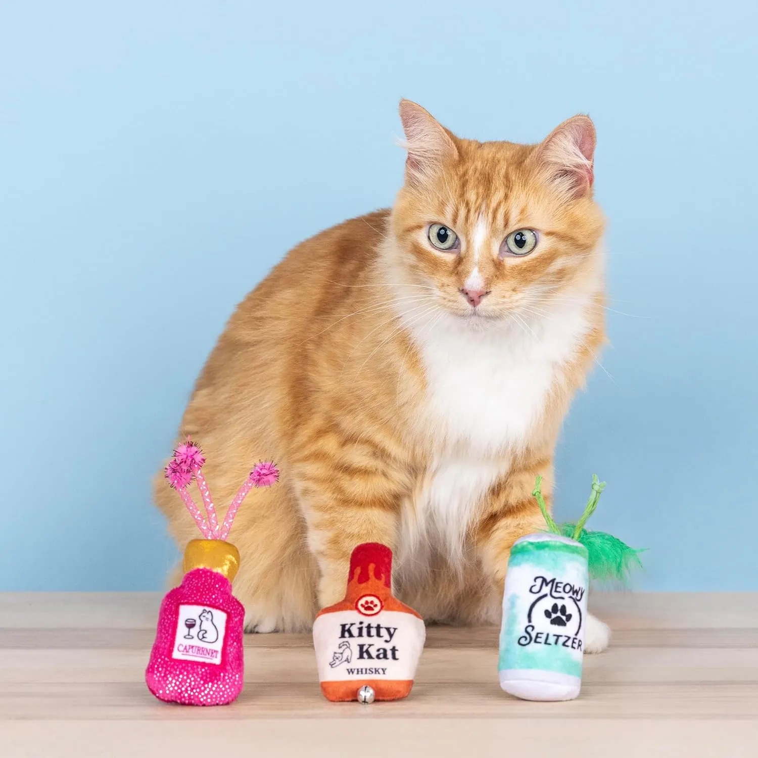Fringe Studio "Kitten My Drink ON, Set of 3, Cat Toy Mini Sets, Pet Shop Collection (904040)
