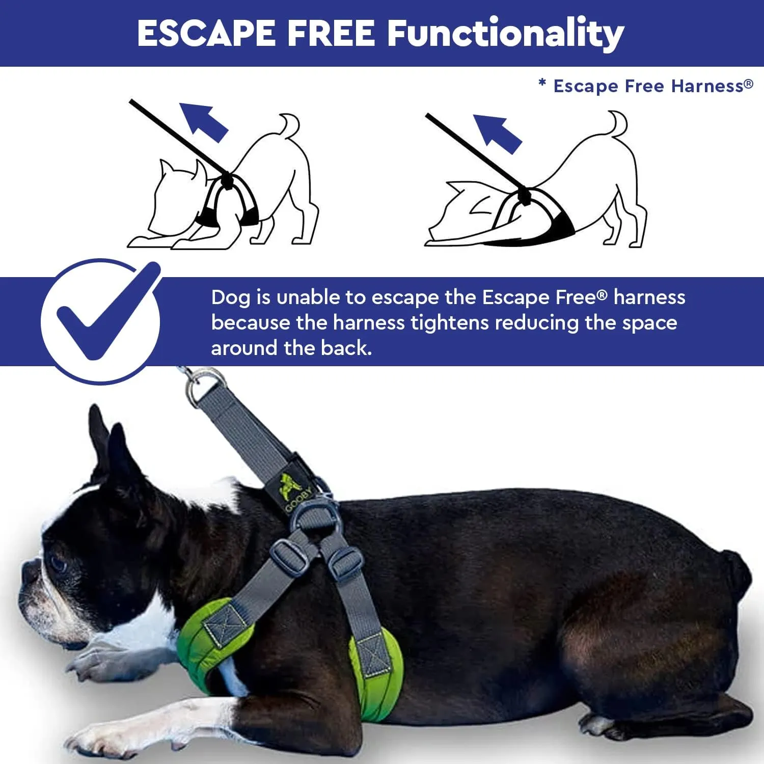 Gooby Escape Free Memory Foam Harness - Red, Large - No Pull Step-in Small Dog Harness with Four Point Adjustment - Perfect on The Go Dog Harness for Medium Dogs No Pull and Small Dogs