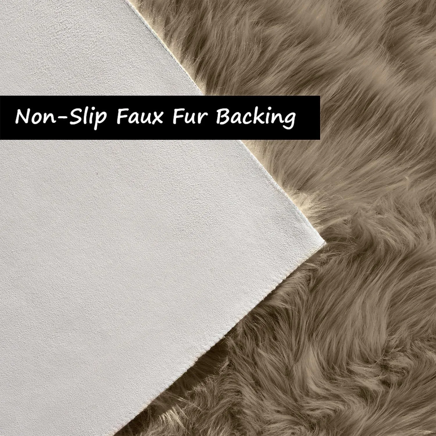 Goolela Beige Rug Runners 2x6 Fluffy Shag Faux Sheepskin Fur Machine Washable Area Rugs for Living Room Bedroom Floor Sofa Room Decor