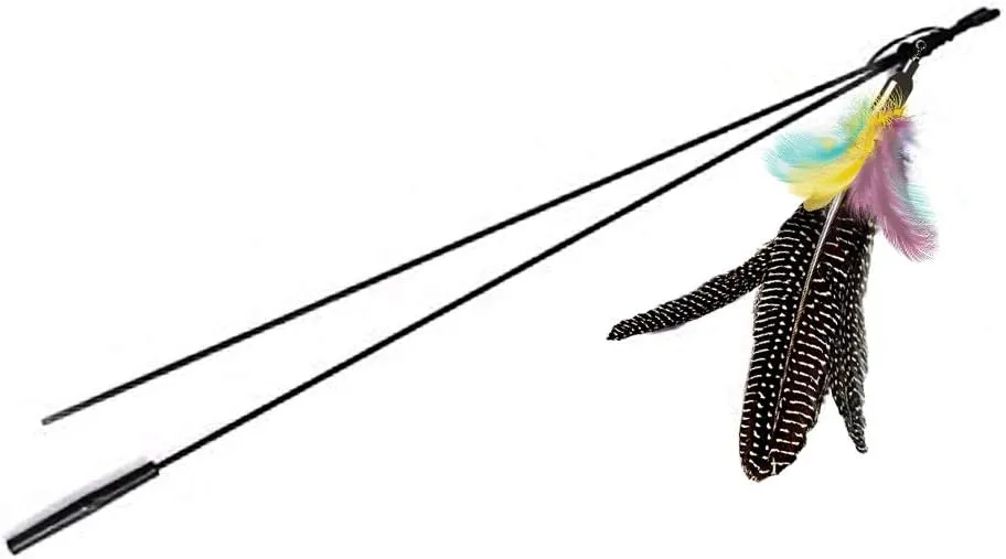 Handmade Natural Feather Cat Toy Dah Bird Refills - Interactive Cat and Kitten Toy - 6 Pack