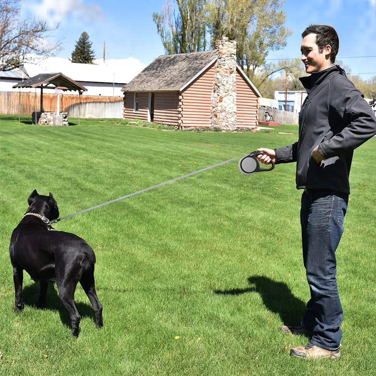 Heavy Duty Retractable Dog Leash-16ft Strong & Durable Walking Leash for S to L Dogs up to 45/115 lbs, Upgraded Lock System, Non Slip Grip, Tangle Free