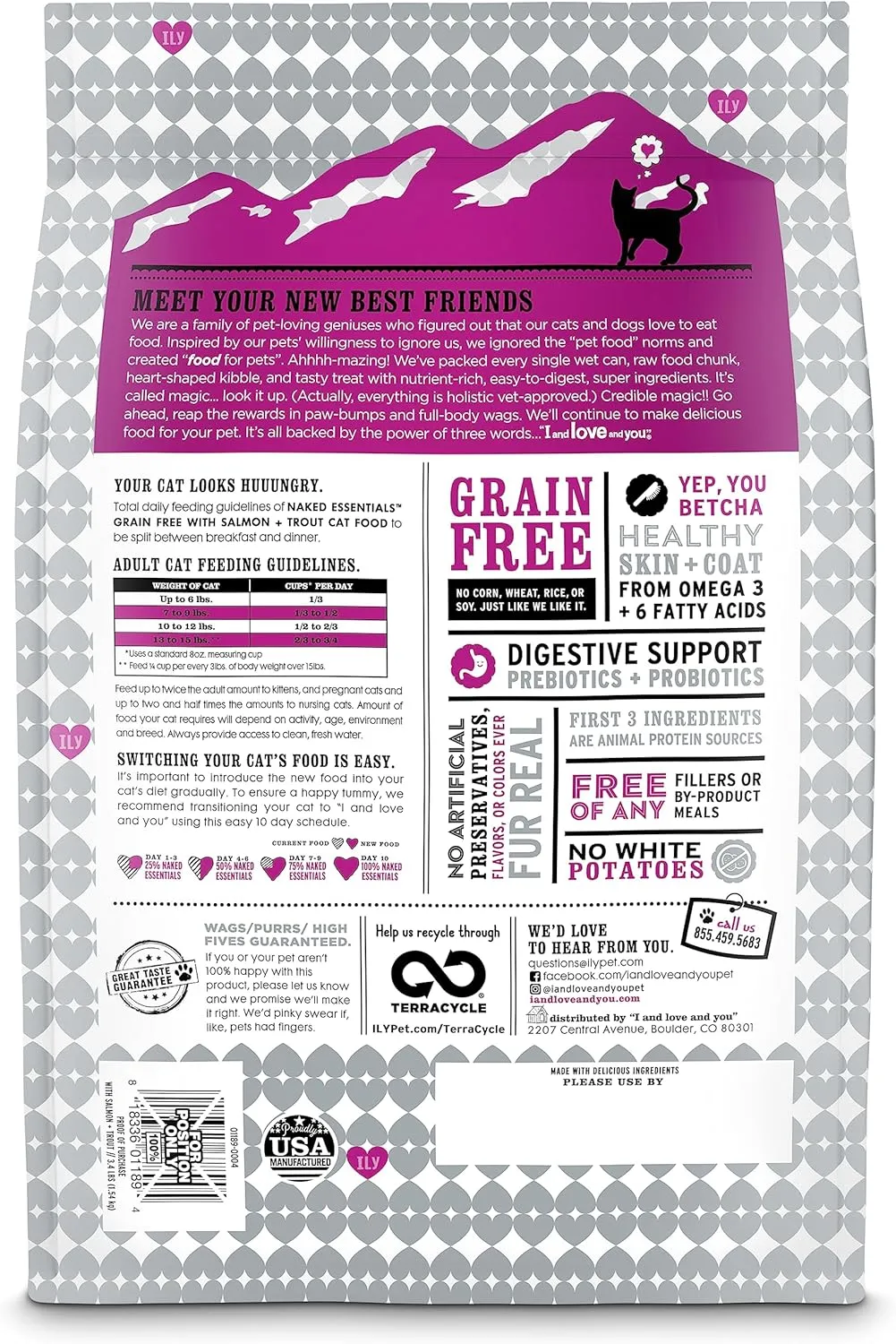 I and love and you Naked Essentials Dry Cat Food - Salmon   Trout - Grain Free, Real Meat, No Fillers, Prebiotics   Probiotics, 3.4lb Bag