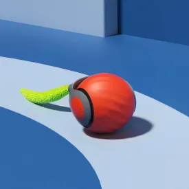Interactive Cat Ball Cat Toy with Tail, Fast Rolling Ball (Orange)