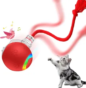 Interactive Cat Toys for Bored Indoor Cats - Motion Activated, RGB Lighting, 2 Speed Settings & 3 Modes - for Cats & Kittens!