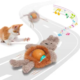 Interactive Cat Toys for Indoor Cats,Fast Moving Ball with Rabbit Cover,Bird Chirping Toy for Bored Indoor Adult Cats,Automatic Kitten Toys,Smart Self Play Ball,Motion Activated, Rechargeable