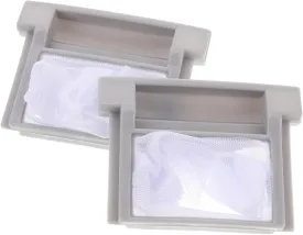 Laundry Lint Pouch Set 2pc Nylon Mesh Drain Hose Lint Filter for Washing Machine Clean-up