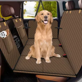 Lekereise Dog Car Seat Cover for Back Seat,Hard Bottom Dog Hammock for Car,Camping Air Mattress (Bronze)
