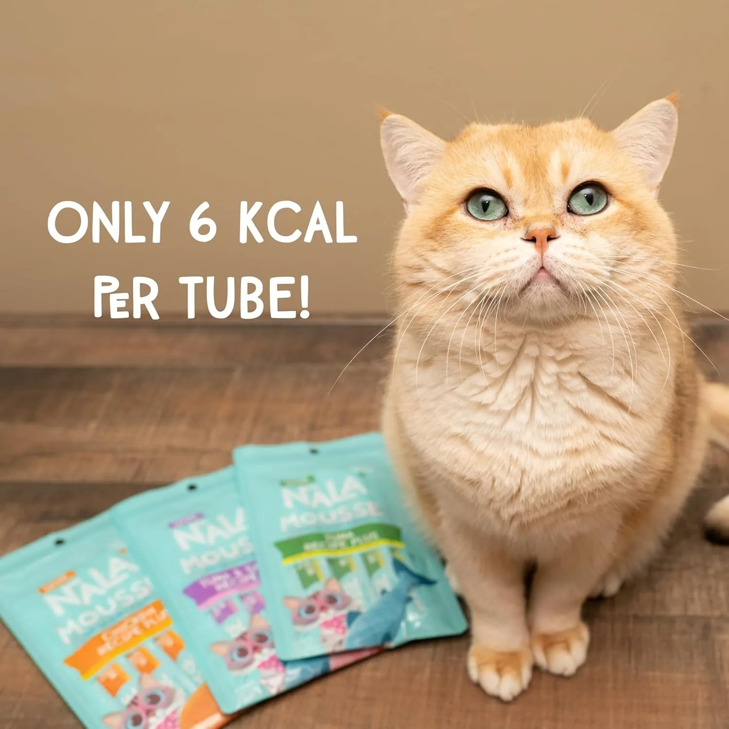 LOVE, NALA - Digestive Health - Chicken Plus Prebiotic Mousse - Wet Food Cat Puree - Lickable Cat Squeeze Up Treat, Topper - Grain Free, Fiber, Minerals, Vitamins - 4 Pack 2 oz.