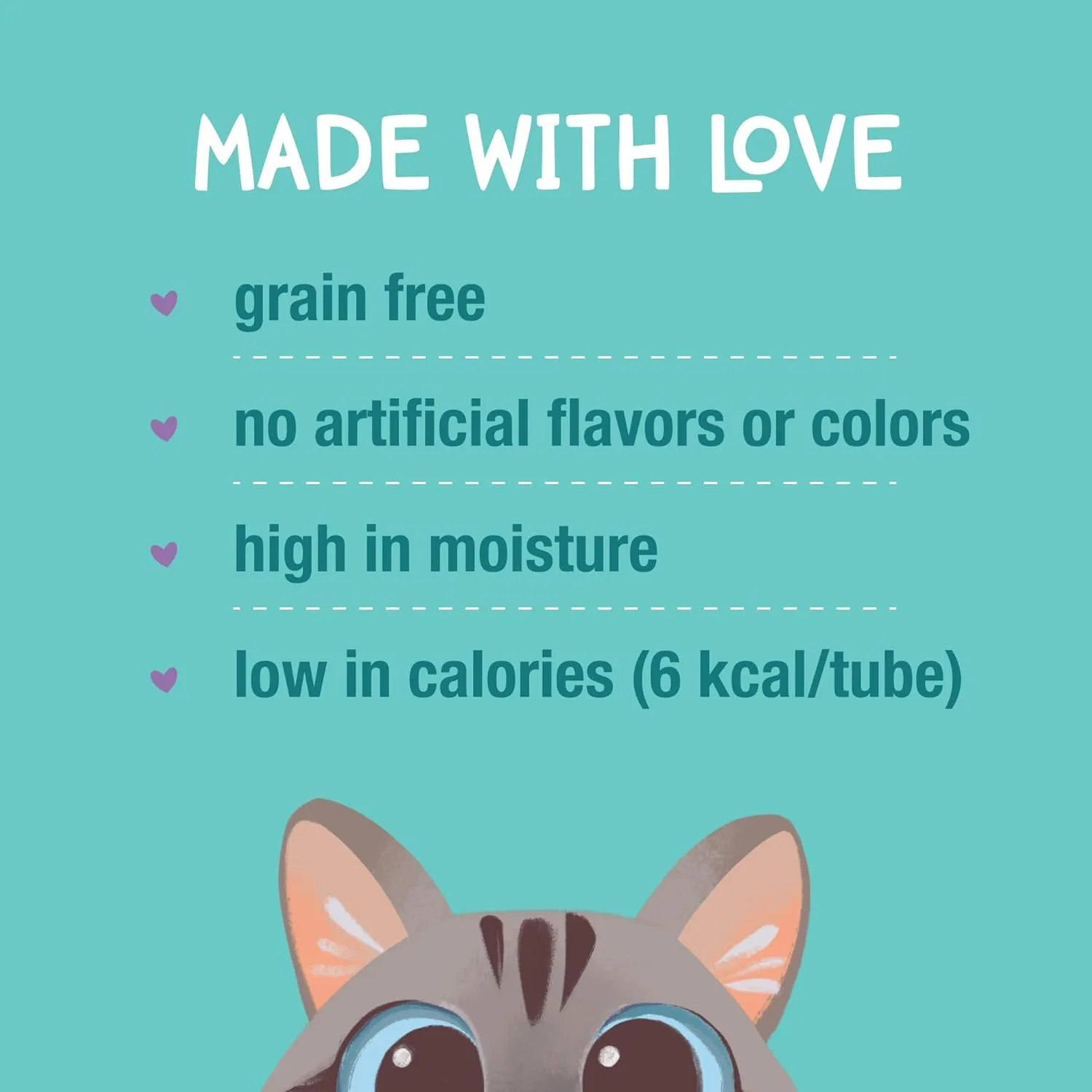 LOVE, NALA - Digestive Health - Chicken Plus Prebiotic Mousse - Wet Food Cat Puree - Lickable Cat Squeeze Up Treat, Topper - Grain Free, Fiber, Minerals, Vitamins - 4 Pack 2 oz.