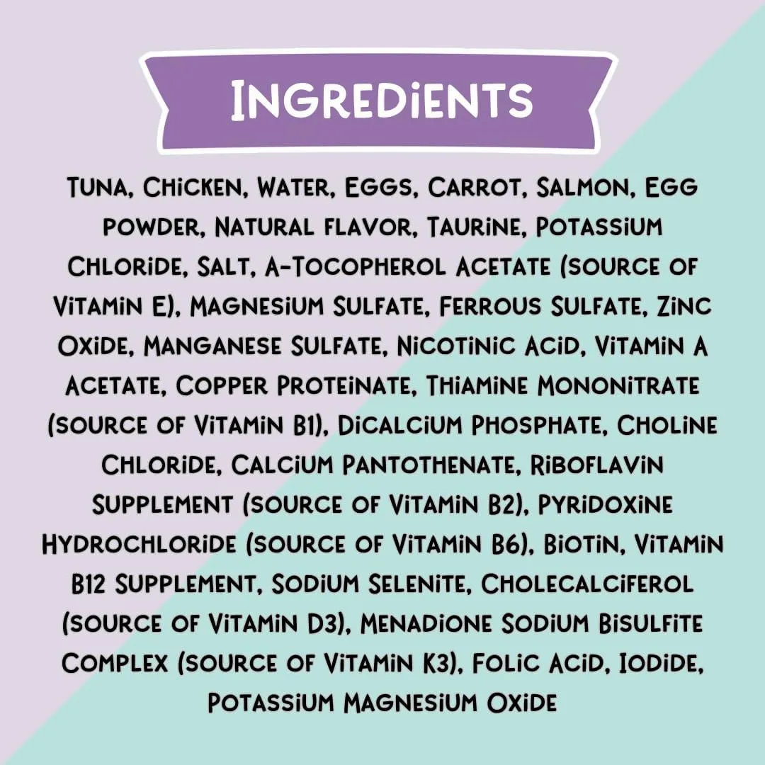 LOVE, NALA - Natural Adult Cat Wet Food - Pate Tuna, Carrot, & Salmon Recipe - Grain Free, Non-GMO, Digestive Fiber Blend, Minerals, Vitamins - 12 Pack 2.4 lbs.