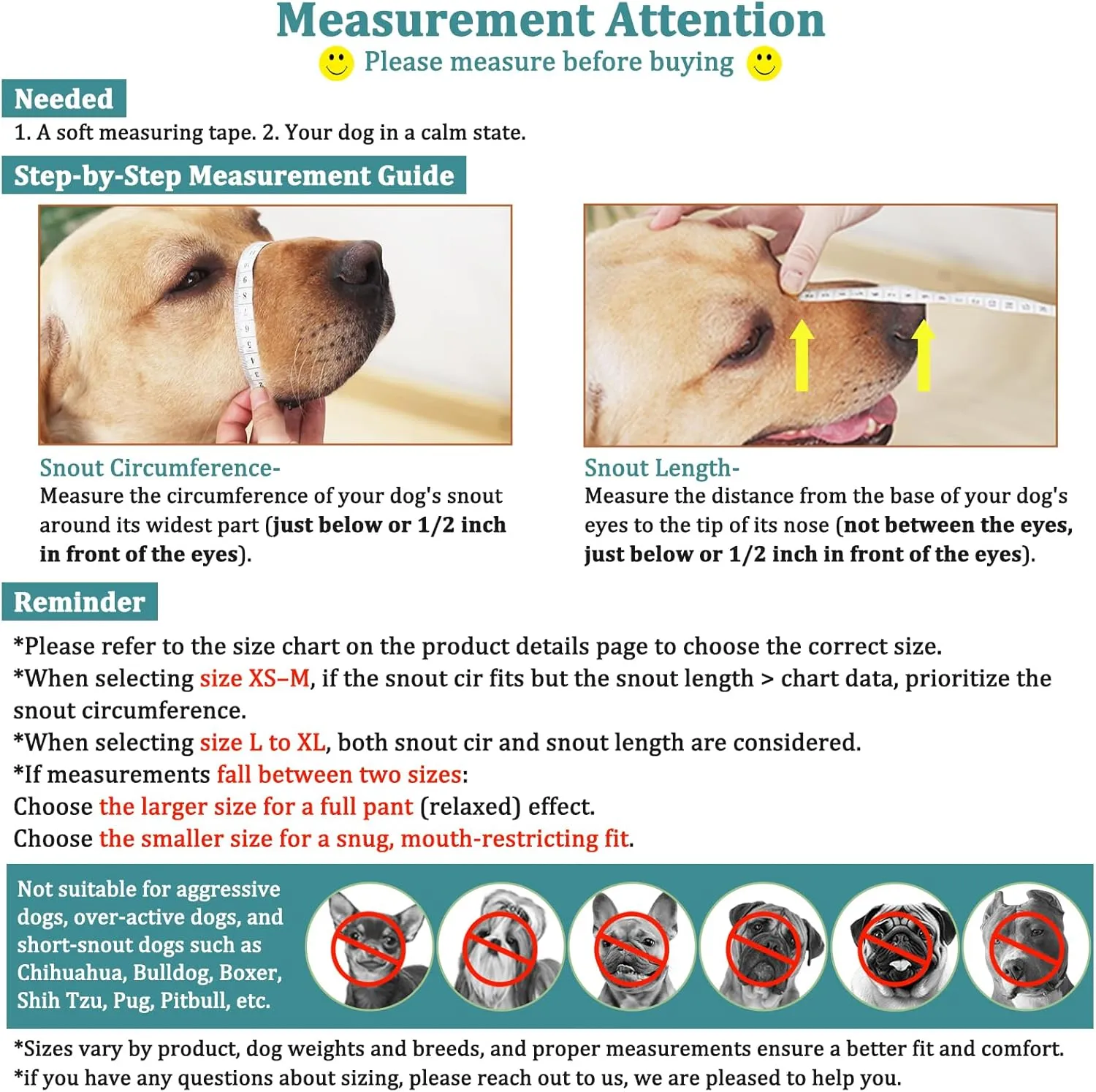 Mayerzon Dog Muzzle, Patented Mesh Muzzles for Small Medium Large Dogs, Soft Covered Mouth Guard with Adjustable Straps, Prevent Biting Chewing and Licking