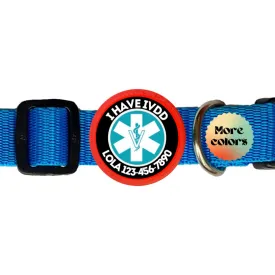 Medical Alert Pet ID Tag for Dogs and Cats Cute Design IVDD IMHA Diabetic Epileptic Blind Deaf Allergy