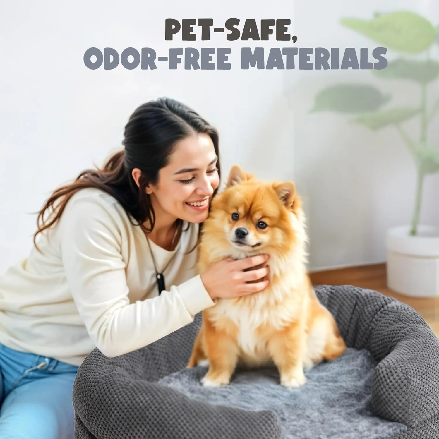 Medium Dog Bed with Egg Crate Memory Foam, 28" Pet Sofa Bed with Sides and Washable Removable Cover, Cute Cozy Cat Bed and Couch with Non Slip Bottom, 28 x 21x 7 inch