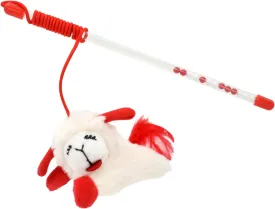 MULTIPETLamb Chop Cat Wand with Refillable Catnip Size 12" (Pack of 1)