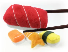 munchiecat Sushi Catnip Toy for Cats - USA Made, Engaging Sushi Design for Pouncing and Play, Kittens (4-Pc Rainbow)