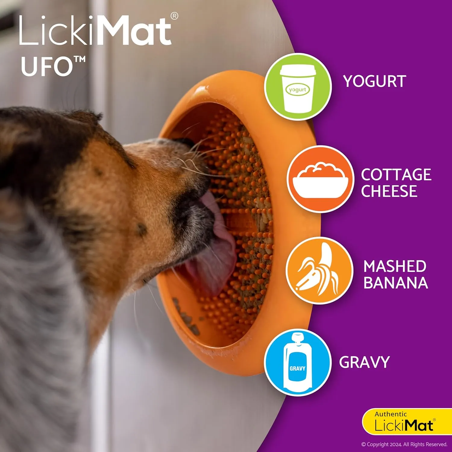 New LickiMat UFO Green - Bathing, Shower & Grooming Distractor. Natural Rubber Large Soother Licking Nubs Soft and runny Treats. Unique Food and Dribble Catcher Design. Slow Feeder Dog Bowl