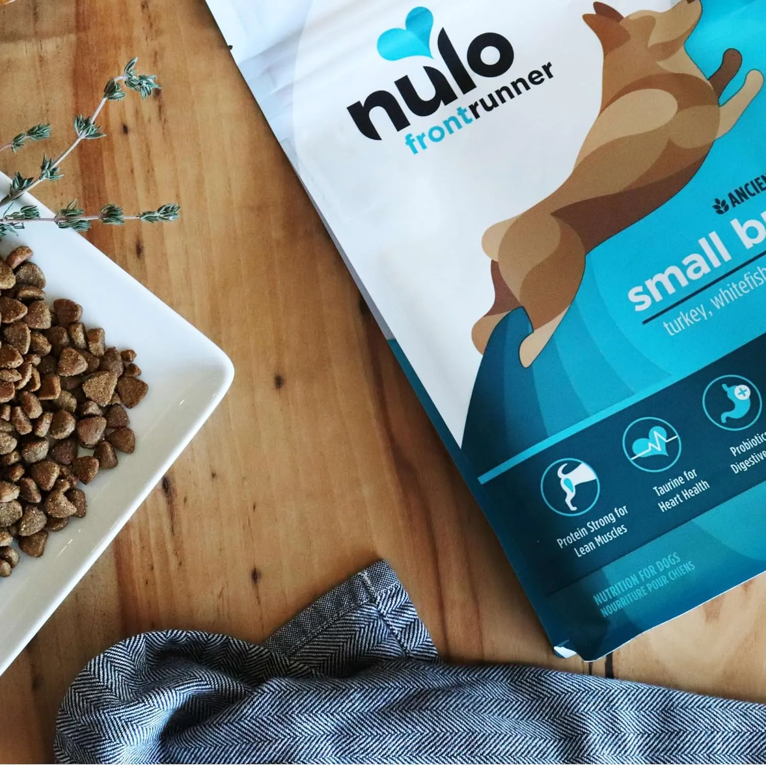 Nulo Frontrunner Ancient Grains High-Protein Small Breed Dog Food, Turkey, Whitefish, & Quinoa Recipe- Natural Dry Dog Food with Probiotics, Grain-Inclusive Kibble for Adults & Puppies, 5 lb Bag