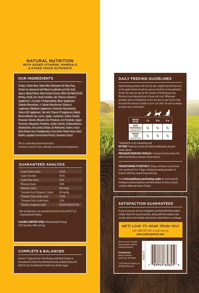 Original Chicken Dry Cat Food, 5 lb. Bag