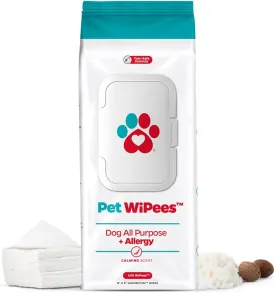 Pet Parents Pet WiPees Dog All Purpose   Allergy Dog Wipes, Pet Wipes for Dogs, Puppy Wipes & Paw Wipes, Large Dog Wipes (100 Count (Pack of 1), Calming)