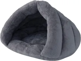 Pet Tent Cave Bed for Small Medium Cats Dogs Pets Sleeping Bag Thick Fleece Warm Slipper Dog Bed Cuddler Burrow House Hole Igloo Nest Cozy Triangle Bed for Cat Puppy