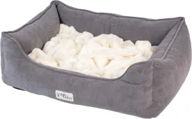 PetFusion Calming Cuddler Dog & Cat Bed | Anti-Anxiety Dog Bed for Small Dogs; Cats | Loose Blanket Promotes Burrowing (Dogs) & Kneading (Cats) | CertiPUR-US Memory Foam |