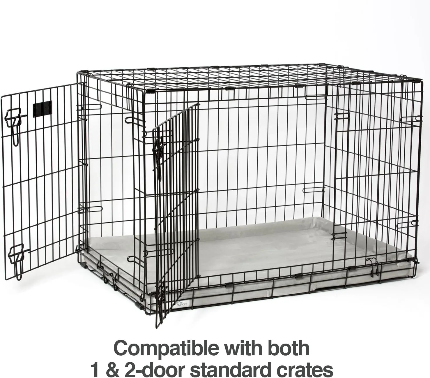 PetFusion PuppyChoice Dog Crate Bed 24 inch with Waterproof Solid Foam Liner & Removable Washable Cover (23 x 18). Comfortable Microsuede and Portable Handle